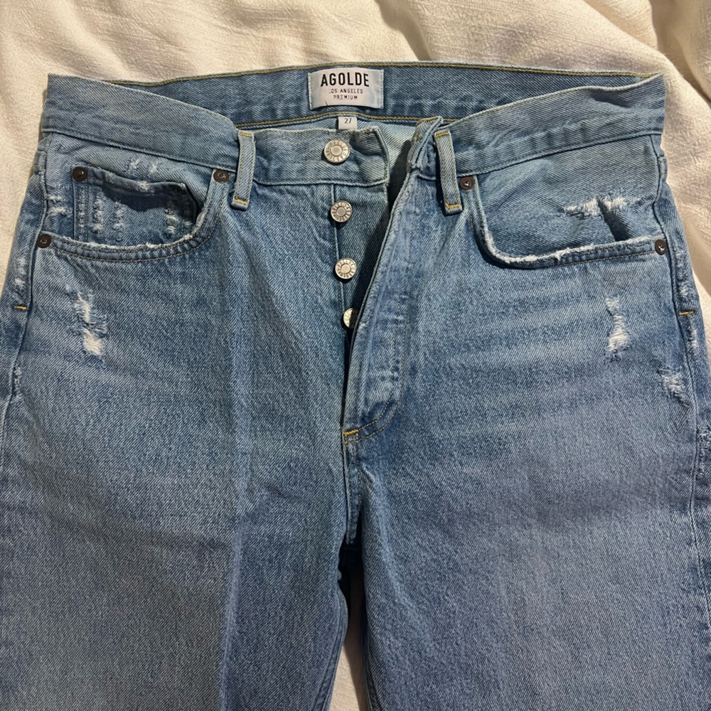 Women’s Agolde Relaxed Fit Straight Jeans | Medium Wash Denim | Sz 27